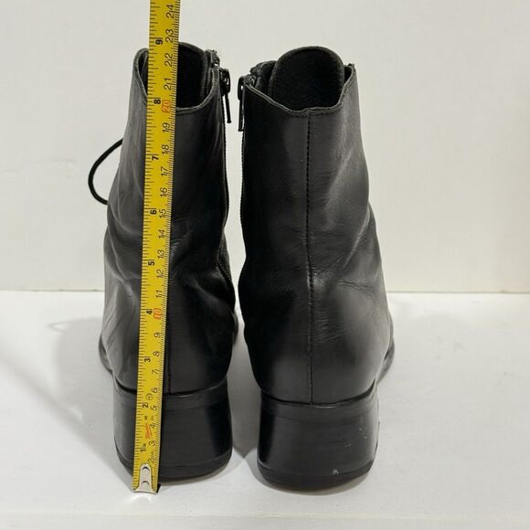La Canadienne Leather Booties Black Womens Size 8 Lace Up & Zip Up - Picture 5 of 12